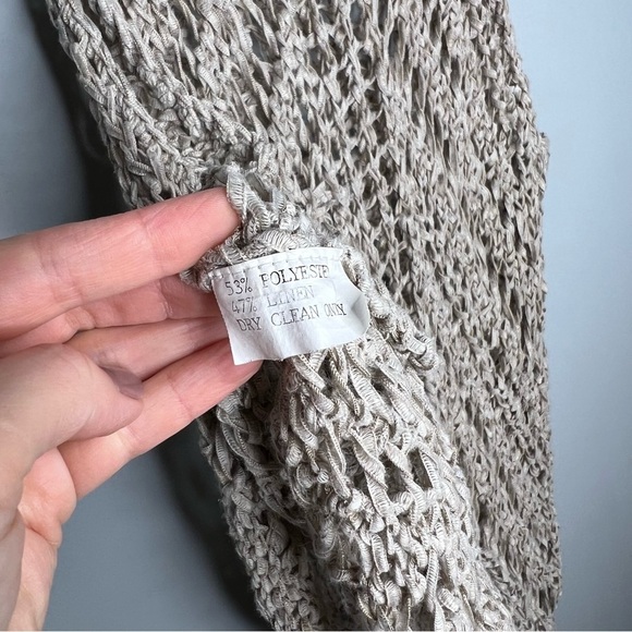 C23 Eileen Fisher Linen Yarn Crochet Boho Tank Top - Picture 5 of 6